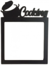 Decoratiune priza COOKING lemn 65x65 mm negru EHA 