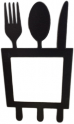 Decoratiune priza TACAMURI lemn 65x65 mm negru EHA 