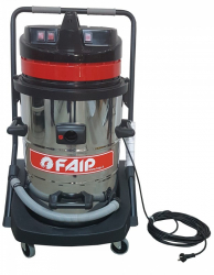 Aspirator industrial umed-uscat FAIP640 3 motoare putere 3500W recipient colectare din inox 78 litri