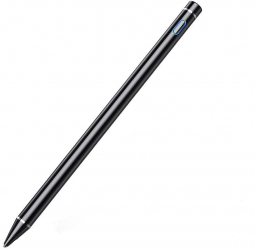 Creion Touch Pen grafic varf 1.4 mm incarcare USB LED compatibil cu Android si iOS Negru SOHO5087 
