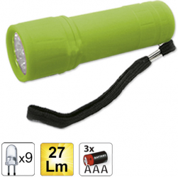 Lanterna De Plastic Cu 9 Leduri Verde JBM 
