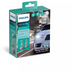 Set 2 Becuri Far Led H4 12/24V 15W Ultinon PRO5000 HL PHILIPS 5800k 