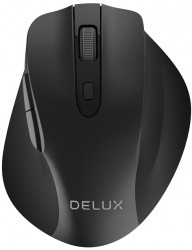 MOUSE DELUX PC sau NB wireless 2.4GHz optic 1600 dpi butoane/scroll 6/1 negru M517GX 