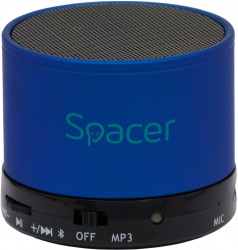 Boxa Portabila Spacer Topper 3W Bluetooth Albastru 