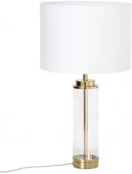 decalaj Contabil Acuzare  Lampa de masa Gabor baza din sticla alb 35x25 cm la DOMO