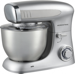 Mixer cu bol Herenthal 6.5 L 1300 W 6 Trepte de viteza + Turbo Argintiu 