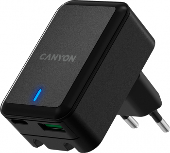 Incarcator de Perete Pliabil CANYON cu PD și QC 3.0 H-20T CNS-CHA20B 