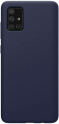 Husa Super Slim protectie spate telefon compatibila Samsung A51 Nillkin Flex Pure albastra 