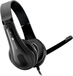 Casti CANYON CNS-CHSC1B Stereo Microfon Jack 3.5mm Negru