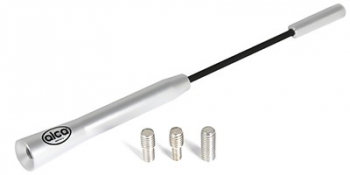 Antena Auto Exterior Universala Cromata 16.5CM Cu 3 Adaptoare 4-5-6MM 