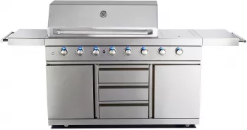Bucatarie de exterior modulara gratar pe gaz si carbune cu Air System ALL GRILL Top-Line Ultra 100930 