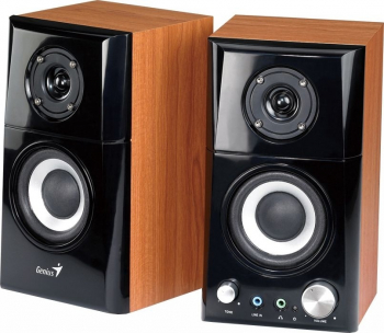 BOXE GENIUS 2.0 RMS 14W 2 x 7W black and cherry wood 