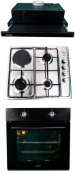 Pachet Cuptor incorporabil 1857 Plita incorporabila Inox 1918 Hota 1 motor putere 140W 1895 60X50 cm / SET 30019