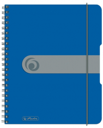 Caiet A5 80f Spirala Elastic Perforat Eotg Coperta Pp Albastru Opac