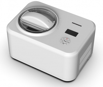 Aparat pentru preparat inghetata Heinner Glace HICM-150WHYG Capacitate bol 1.5L Compresor incorporat Dsiplay LED Timer Mentinere la rec 
