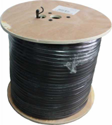 Cablu coaxial RG6 fire otel cuprat triplu ecranat 