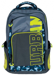 Ghiozdan anatomic clasele V-VIII cu compartiment pentru laptop S-cool Urban Blue and Green SC1646 