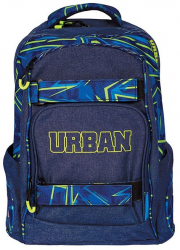 Ghiozdan anatomic clasele V-VIII cu compartiment pentru laptop S-cool Urban Green Lines SC1688 