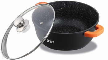 CRATITA ALUMINIU TURNAT+CAPAC 20x8.5 cm 2.3 L DARK LINE COOKING 