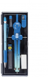 Trusa cu compas reglabil creion mecanic si accesorii Albastru-bleu SOHO5281 