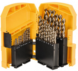 Set 29 burghie Industrial Cobalt HSS-CO in caseta de plastic DT4957-QZ Dewalt 