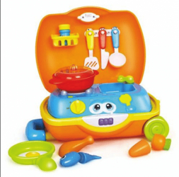 Jucarie educativa trolerul micului bucatar set bucatarie Hola 3108