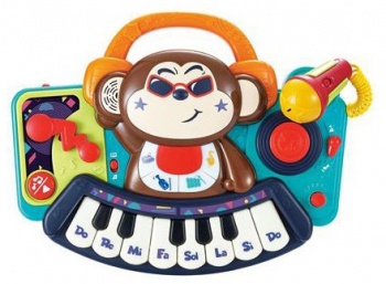 Pianina cu lunini sunete si microfon multicolor Hola 3137 