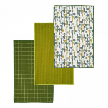 Set 3 prosoape bucatarie microfibra 45 x 70 cm Multicolor 