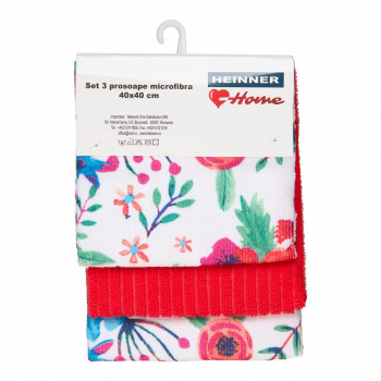 Set 3 prosoape microfibra marime 40 x 40 cm 100 poliester Multicolor 