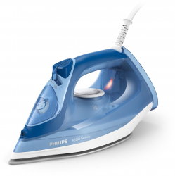 Fier de calcat Philips Seria 3000 putere 2400W jet continuu de abur 40g/min culoare albastru rezervor de apa 300ml talpa ceramica oprire