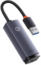 Placa de retea Baseus Lite Adaptor USB la Gigabit Lan RJ45 100/1000Mb Alb