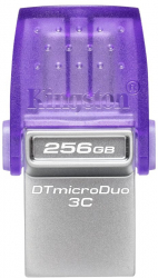 KINGSTON 256GB DataTraveler microDuo 3C 200MB/s dual USB-A + USB-C 