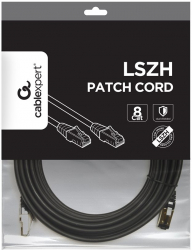 GEMBIRD PP8-LSZHCU-BK-5M S/FTP Cat. 8 LSZH patch cord black 5m 