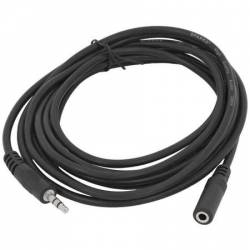 Cablu audio prelungitor cu mufa Jack 3 5mm mama si tata cablu ultra rezistent si flexibil 2.5 metri Negru BBL539 