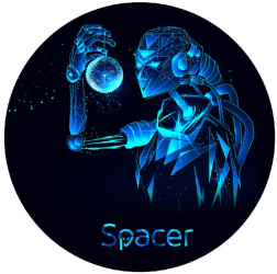 Covor pentru scaun gaming Spacer SPFP-CYBORG-120 protectie parchet cauciuc si material textil 1200 x 3mm rotund 