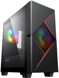 Carcasa Gamemax Cyclops Fara Sursa Tempered Glass Black/Red CAGMCYCLOBR 