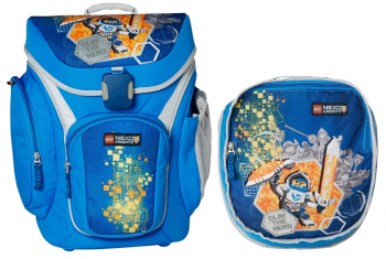 Ghiozdan Scoala Explorer + Sac Sport Lego Core Line - Design Bleu Nexo Knights 