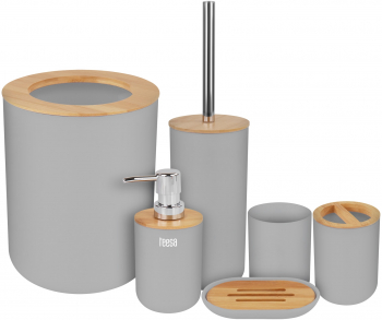 Set 6 accesorii baie Teesa gri 