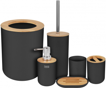Set 6 accesorii baie Teesa negru 
