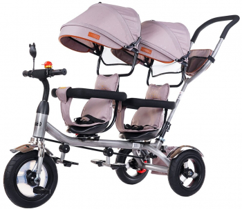 Tricicleta gemeni Chipolino 2Play humus