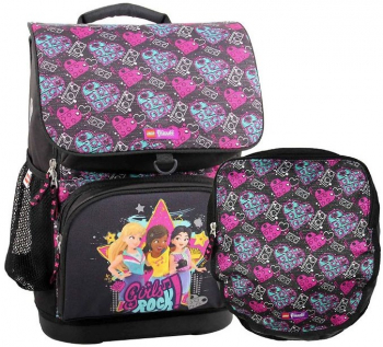 Ghiozdan Scoala Optimo + Sac Sport Lego Core Line - Design Friends Girls Rock 