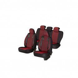 Huse scaune auto VOLKSWAGEN BORA Dalauto Luxury Piele ecologica Negru + Rosu Textil 
