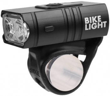 Far bicicleta 2 x T6 LED acumulator 1000mAh incarcare USB rezistent la apa 4 moduri luminare negru 
