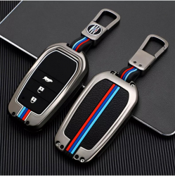 Husa metal pentru cheie Toyota Chr Rav4 Auris Avensis Prius Aygo Camry Corolla Land Cruiser 200 Prado 