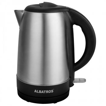 Fierbator de apa Albatros AQUASTEEL 2200W 1.7L Filtru impuritati Negru 