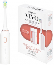 Periuta de dinti electrica VITAMMY Vivo model premium 72000 vibratii/min 3 moduri de periaj rezistenta la apa Alb 