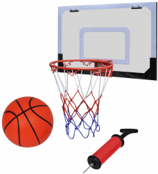 Set cos de baschet indoor cu minge si pompa 