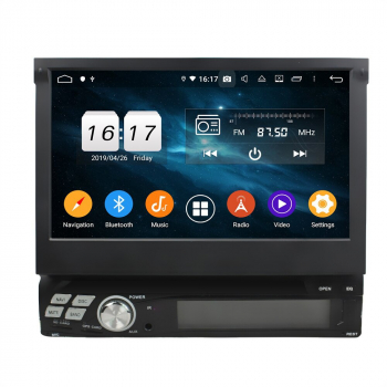 Navigatie 1din cu sistem android si ecran retractabil motorizat 