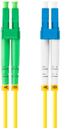 Cablu retea fibra optica cu lungime 2 m si conectori LC/APC-LC/UPC Lanberg Z32317 SM DUPLEX 3.0MM G657A1 LSZH galben 