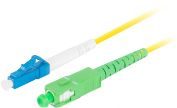 Cablu retea fibra optica cu lungime 2 m si conectori LC/UPC-SC/APC Lanberg Z32289 SM SIMPLEX 3.0MM G657A1 LSZH galben 
